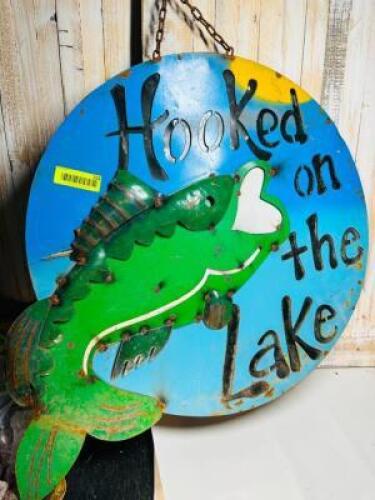 HOOKED ON THE LAKE SIGN