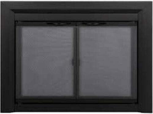 DESCRIPTION: (1) GLASS FIRESCREEN DOORS BRAND/MODEL: CARLISLE #CL-3000 INFORMATION: BLACK SIZE: SMALL RETAIL$: $319.99 EA QTY: 1