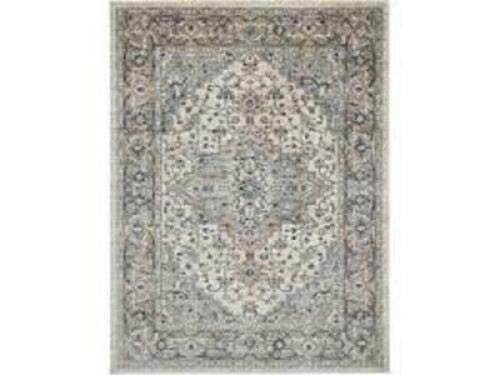 DESCRIPTION: (1) THROW RUG BRAND/MODEL: NOURISON #QUA05 INFORMATION: GREY SIZE: 7'10" X 9'10" RETAIL$: $252.00 EA QTY: 1