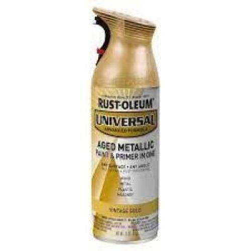 DESCRIPTION: (2) PAINT AND PRIMER ALL IN ONE BRAND/MODEL: RUST-OLEUM #249130 INFORMATION: PURE GOLD SIZE: 11 OZ RETAIL$: $11.48 EA QTY: 2