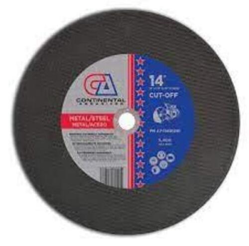 DESCRIPTION: (10) GAS SAW WHEEL BRAND/MODEL: COTINENTAL ABRASIVES #A7-11401291 INFORMATION: METAL/STEEL SIZE: 14" X 1/8" RETAIL$: $61.74 EA QTY: 10