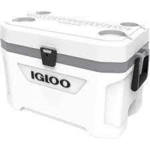 DESCRIPTION: (1) COOLER BRAND/MODEL: IGLOO INFORMATION: WHITE SIZE: 54 QT RETAIL$: $70.00 EA QTY: 1