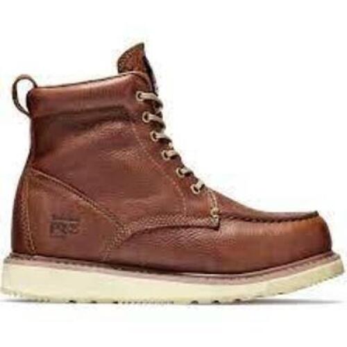 DESCRIPTION: (1) PAIR OF WEDGE SOFT TOE WORK BOOTS BRAND/MODEL: TIMBERLAND PRO #TB053009214 INFORMATION: BROWN SIZE: 6", 15 MENS RETAIL$: $99.95 EA QT