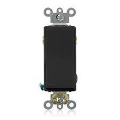 DESCRIPTION: (10) ROCKER LIGHT SWITCH BRAND/MODEL: LEVITON #5623-2E INFORMATION: BLACK SIZE: 20A-120/277V AC/CA RETAIL$: $10.61 EA QTY: 10