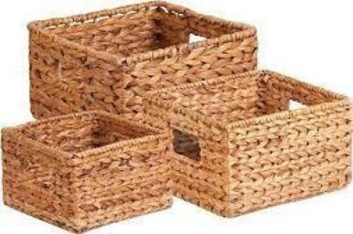 DESCRIPTION: (1) NESTED NATURAL BASKET SET BRAND/MODEL: HONEY CAN DO #STO-02882 SIZE: 3 PC RETAIL$: $21.58 EA QTY: 1