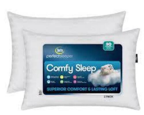 DESCRIPTION: (1) SET OF (2) DOWN ALTERNATIVE PILLOW BRAND/MODEL: SERTA PERFECT SLEEPER SIZE: KING RETAIL$: $83.78 EA QTY: 1