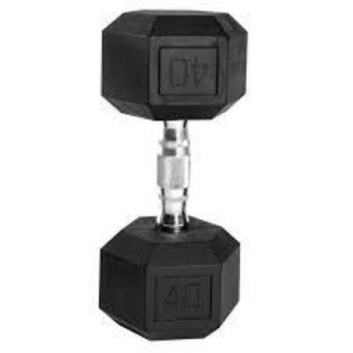 DESCRIPTION: (2) STANDARD RUBBER COATED DUMBBELL BRAND/MODEL: CAP INFORMATION: BLACK SIZE: 40 LB RETAIL$: $50.00 EA QTY: 2