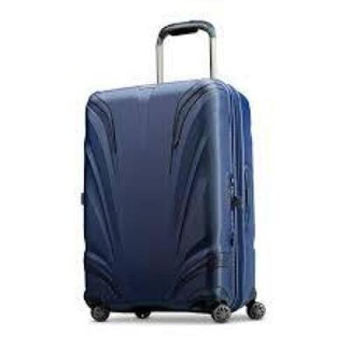 DESCRIPTION: (1) HARD CASE LUGGAGE SUITCASE WITH LOCK BRAND/MODEL: SAMSONITE INFORMATION: AMPLITUDE, SILVER SIZE: 18" X 12" X 24" RETAIL$: $160.00 EA