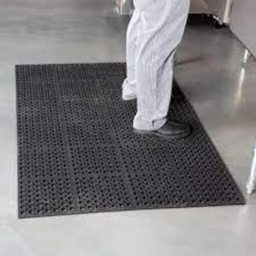 DESCRIPTION: (1) ANTI FATIGUE MAT INFORMATION: BLACK SIZE: 40"L X 28"W X 0.75" THICK RETAIL$: $186.70 EA QTY: 1
