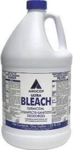 DESCRIPTION: (1) GERMICIDAL ULTRA BLEACH BRAND/MODEL: AROCEP #AR110001 SIZE: 1 GALLON RETAIL$: $15.60 EA QTY: 1