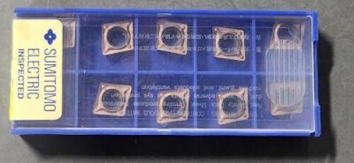 DESCRIPTION: (10) CCMT32.52 CARBIDE TURNING INSERTS BRAND/MODEL: SUMITOMO CCMT32.52ESU RETAIL$: 9.35 PER INSERT QTY: 10