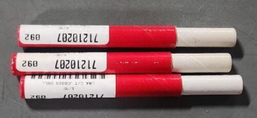 DESCRIPTION: (3) CARBIDE TIPPED JOBBER DRILLS BRAND/MODEL: CJT 71210207 SIZE: 5/16" DIA RETAIL$: $55.56 QTY: 3