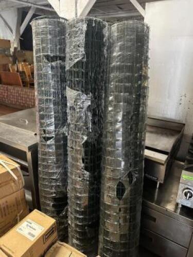 (5) ROLLS OF DIGGIT HOLLAND WIRE MESH FENCING PVC COATED ( BLACK )