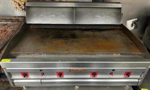 DESCRIPTION: 48" MAICKITCH'N FLAT GRILL ( THERMOSTATIC ) BRAND / MODEL: MAGIKITCHN ADDITIONAL INFORMATION NATURAL GAS. SIZE 48" LOCATION: KITCHEN QTY: