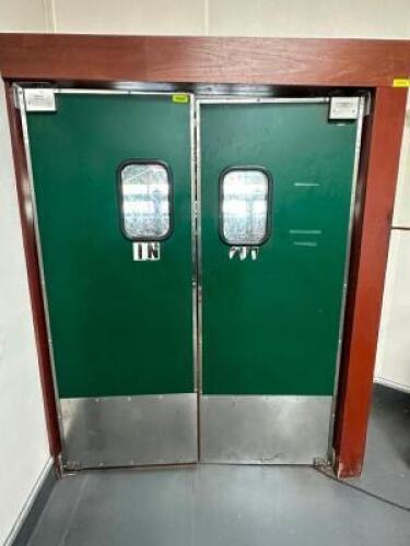 DESCRIPTION: ELIASON 30" X 80" DOUBLE SWING DOORS, ADDITIONAL INFORMATION TOOLS AND LABOR NEEDED FOR REMOVAL LOCATION: KITCHEN QTY: 1
