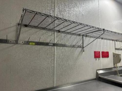 DESCRIPTION: (3) 48" X 18" WIRE WALL SHELVES. SIZE 48" X 18" LOCATION: KITCHEN THIS LOT IS: SOLD BY THE PIECE QTY: 3