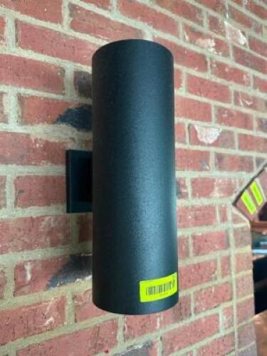 DESCRIPTION: (2) 12" CYLINDER WALL SCONCE LIGHTS - BLACK LOCATION: BAR THIS LOT IS: SOLD BY THE PIECE QTY: 2