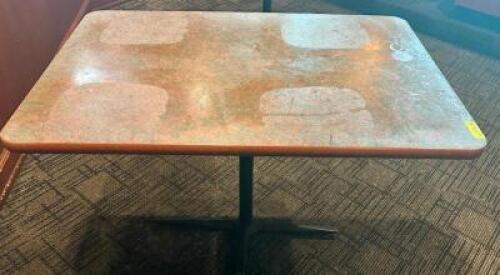 DESCRIPTION: (2) 44" X 30" COMPOSITE TOP TABLES W/ BASE LOCATION: MAIN SEATING THIS LOT IS: SOLD BY THE PIECE QTY: 2