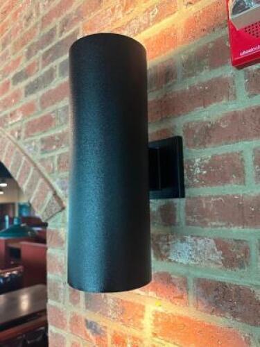 DESCRIPTION: (5) BLACK CYLINDER WALL SCONCE FIXTURES. LOCATION: MAIN SEATING THIS LOT IS: SOLD BY THE PIECE QTY: 5