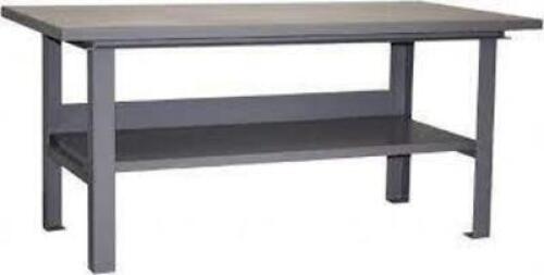 DESCRIPTION: (1) WORKBENCH BRAND/MODEL: JAMCO/UA371GP INFORMATION: GRAY/LOWER SHELF SIZE: 72"L X 36"W X 34"H RETAIL$: $600.40 QTY: 1