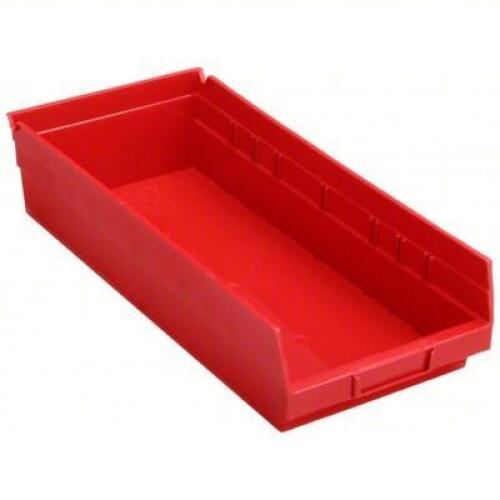 DESCRIPTION: (10) SHELF BINS FOR STORAGE SHELF BRAND/MODEL: QUANTUM STORAGE #8C918 INFORMATION: RED SIZE: 17 7/8 IN OVERALL LG, 8 3/8 IN X 4 IN, NESTA