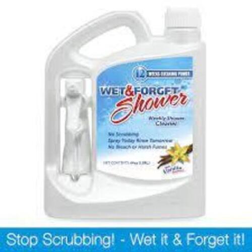 DESCRIPTION: (2) WEEKLY SHOWER SPRAY BRAND/MODEL: WET AND FORGET INFORMATION: VANILLA SIZE: 64 OZ RETAIL$: $34.00 EA QTY: 2