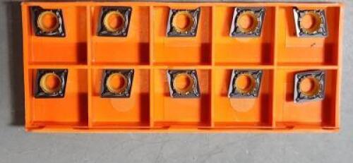DESCRIPTION: (10) CCMT32.52-H2U CARBIDE TURNING INSERTS BRAND/MODEL: HERTEL 49496317 RETAIL$: 12.57 PER INSERT QTY: 10