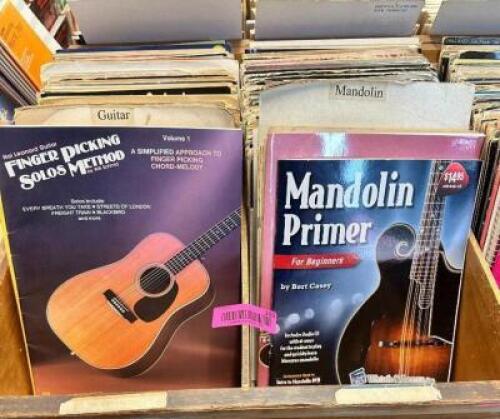 (50)- ASSORTED GUITAR & MANDOLIN MUSIC BOOKS
