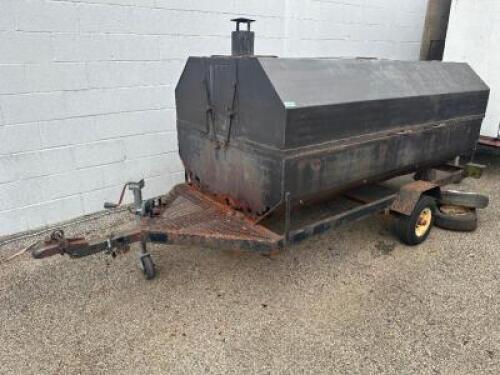 96" X 48" DOUBLE SIDED CHARCOAL BBQ GRILL TRAILER
