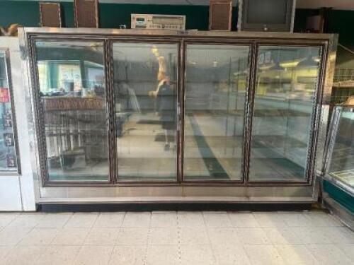 ZERO ZONE FOUR DOOR DAIRY COOLER MERCHANDISER.