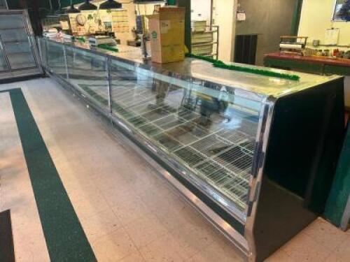HUSSMANN 28' REFRIGERATED DELI CASES.