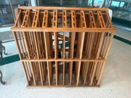 260 BOTTLE CAPACITY WOODEN WINE RACK.