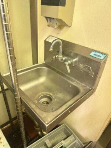 15" WALL MOUNTED STAINLESS HAND SINK