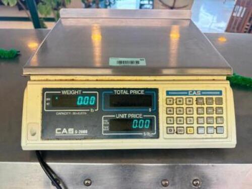 CAS S-2000 30 LB. CAPACITY DIGITAL DELI SCALE