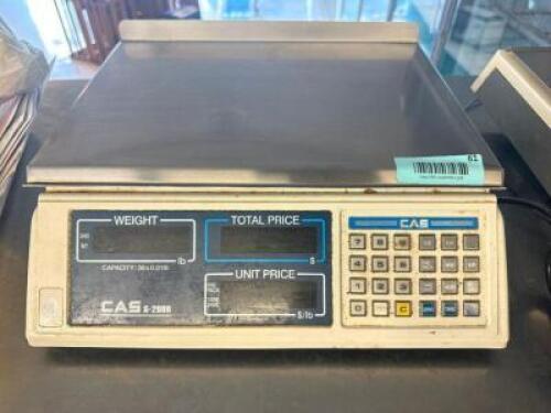 CAS S-2000 30 LB. CAPACITY DIGITAL DELI SCALE
