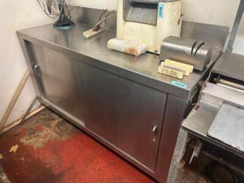 60" X 24" ALL STAINLESS COUNTER W/ 8" BACK SPLASH