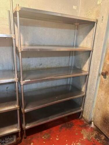 48" X 20" FIVE TIER STAINLESS SHELF.