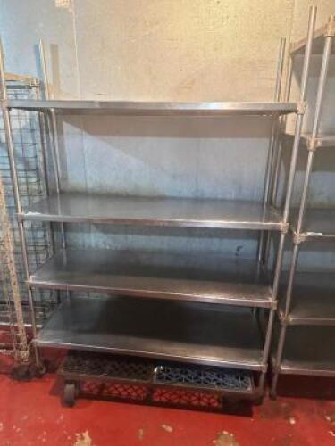 48" X 20" FOUR TIER STAINLESS SHELF.
