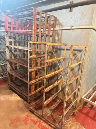 (2) ASSORTED METAL TRAY RACKS