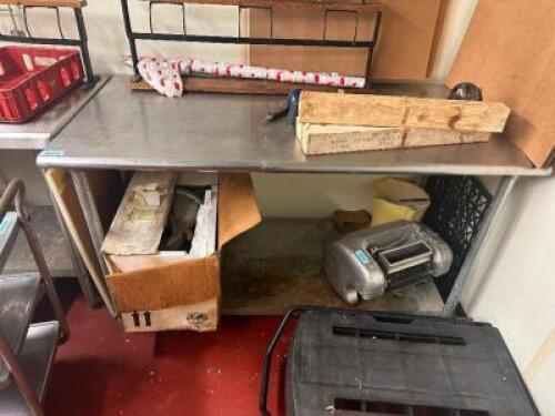 60" X 30" STAINLESS TABLE.