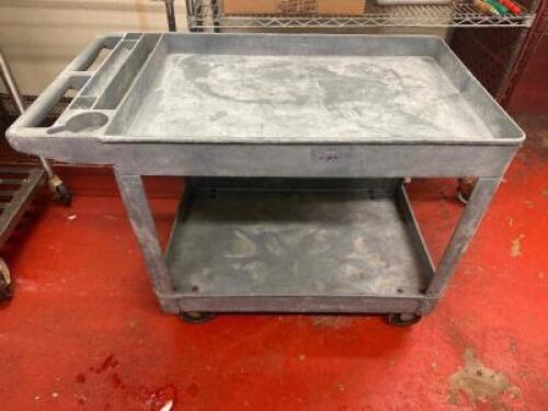 TWO TIER PLASTIC UTILITY CART.