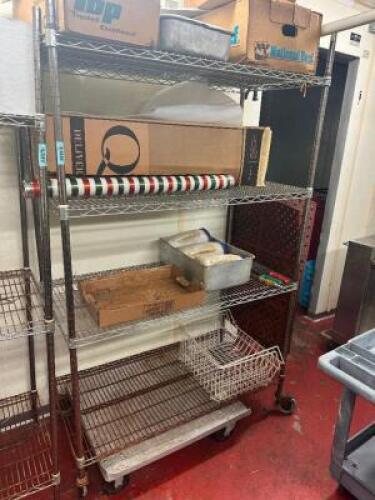 48" X 24" FOUR TIER WIRE SHELF.
