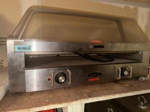STAR 24" COUNTER TOP HOT DOGGER ROLLER W/ PLASTIC LID.