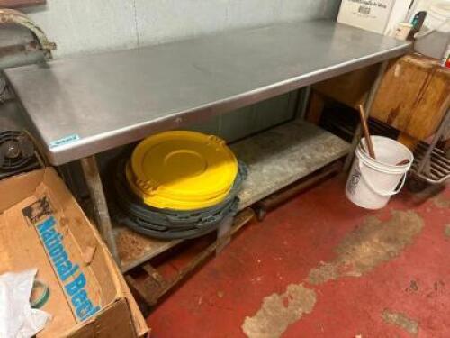 72" X 24" STAINLESS TABLE.