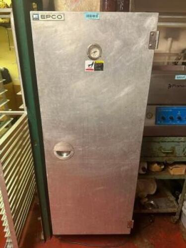 EPCO SINGLE DOOR STAINLESS HEATED CABINET.