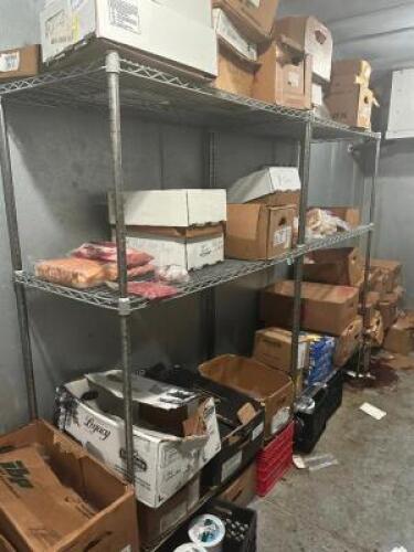 (2) 48" X 24" THREE TIER WIRE RACKS.