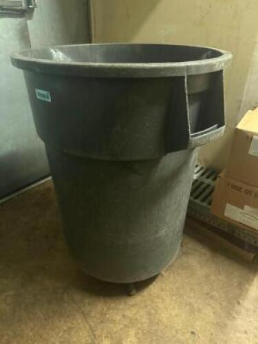 44 GALLON BRUTE TRASH CAN W/ DOLLY