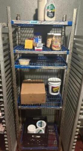 24" X 24" FIVE TIER METAL SHELF
