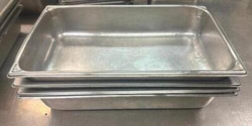 (4) FULL SIZE STAINLESS INSERTS