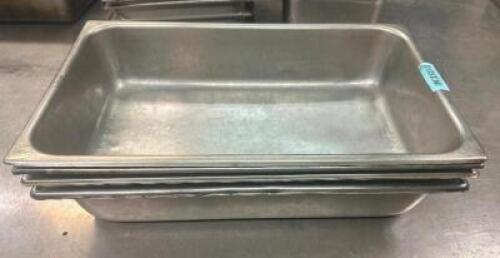 (4) FULL SIZE STAINLESS INSERTS